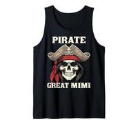 Pirate Great Mimi Skull Jolly Roger Funny Halloween Mimi Tank Top