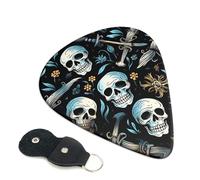 Pirate Guitar Plectrums, 6 Guitar Plectrums, Double Sided Printing, For Acoustic Guitar, Bass, Ukulele, Electric Guitar (0.46 Mm 0.71 Mm 0.96 Mm)