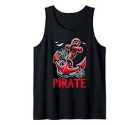 Pirate Halloween Anchor Costume Cruise Ship Boat Lover Kids Tank Top