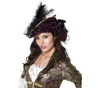 Pirate Hat Ladies Fancy Dress Accessory Deluxe Pirates Hat Adults New