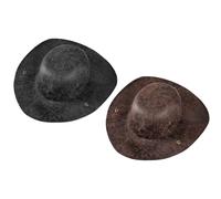 Pirate Hat, Leather Colonial Hat, Dress Up Prop, for Stage Show Masquerade, School Plays, Family Gatherings, Birthday Parties, Festivals, Cosplay, Theater Performances, Costume Accessory