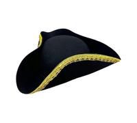 Pirate Hat Men - Pirates Party Hat With Gold Decoration | Hairdressing Costume Accessories For Adults Halloween Party Stage Performance Historical Reconstruction