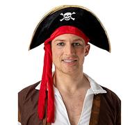 Wicked Costumes Pirate Hat Black Outfit Accessory for Caribbean Fancy Dress