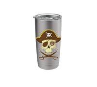 Pirate Head Eye Patch Stainless Steel Insulated Tumbler