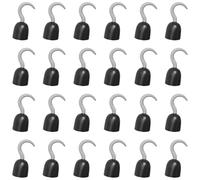 Pirate Hook Hand - Pack of 24 - Silver Hook with Black Guard - Adults Mens Womens Buccaneer Swashbuckler Talk Like A Pirate Day Halloween Fancy Dress Costume Accessory