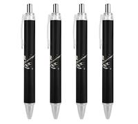 Pirate Jolly Roger Funny Ballpoint Pen Retractable Liquid Rolling Ball Pens Custom Gifts for Men Women Office Work