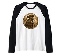 Pirate Kiwi Vintage Etching Raglan Baseball Tee