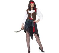 Pirate Lady Costume, Brown