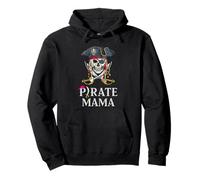 Pirate Mama Costume Jolly Roger Crossbones Funny Pirate Mom Pullover Hoodie