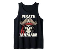 Pirate Mamaw Skull Jolly Roger Funny Halloween Mamaw Tank Top