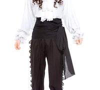 Pirate Medieval Renaissance Linen Large Sash, 144 inch x 10 inch, Black