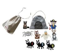 Pirate Mouse Rat Finger Puppet Set - 10 Felt Puppets with Storage Bag for Kids Storytelling, Nursery Rhymes, Pretend Play & Early Learning by ZAC HOME