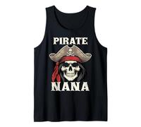 Pirate Nana Skull Jolly Roger Funny Halloween Nana Tank Top