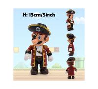(Pirate, No Box) Super Mario Action Figure Bowser Princess Peach Anime Game All Star Collection Model Toy for Children