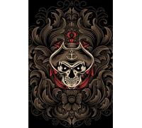 Pirate Notebook: Amazing Pirate Skull Journal Diary Size 6"x 9", 120 College Ruled Pages, Great Gift
