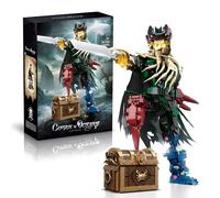 Pirate Octopus Captain Building Block Set, 1705PCS Movie Character Model Toy, STEM Creative Pirate Footstrap Treasure Chest Building Bricks Kit, Ideas Gifts for Kids Adults Decor and Collectibles