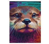 Pirate Otter 500 Piece Jigsaw Puzzles for Adults Wooden Puzzle Challenging Game Family for Gifts 55×41cm