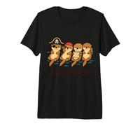 Pirate Otters Ahoy Mateys Ocean Adventure Crew Premium T-Shirt