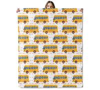 Pirate Parrot and Treasure Throw Blanket for Girls Boys Kids Adults, 50x60 in, Cozy Flannel Blanket for Bedroom, Camping, Couch, Room Decor, Fuzzy Warm Soft Gifts School Bus