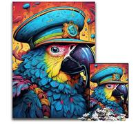 Pirate Parrot Jigsaw Puzzles 1000 Pieces for Adults Jigsaw Puzzles Perfect for Family Gatherings, Birthdays, Holidays 50x75CM/19.68x29.52inch
