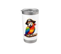 Pirate Parrot Rainbow Bird Stainless Steel Insulated Tumbler