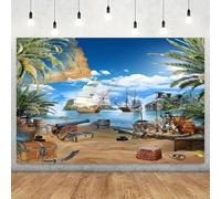Pirate party photography background sailing treasure map Birthday supplies, studio booth props 440x300CM