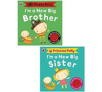 Pirate Pete and Princess Polly Series By Lady Bird 2 Books Collection Set (I'm a New Big Brother: A Pirate Pete book, I'm a New Big Sister: A Princess Polly book)