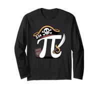Pirate Pi Funny Pirate Pi Math Pi Pun Cool Pi Day Long Sleeve T-Shirt