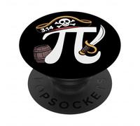 Pirate Pi funny Pirate Pi Math Pi Pun Cool Pi Day PopSockets Adhesive PopGrip