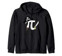 Pirate Pi funny Pirate Pi Math Pi Pun Zip Hoodie