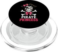 Pirate Princess Skull Crossbones Cute Bow Halloween Party PopSockets PopGrip for MagSafe