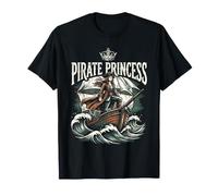 Pirate Princess Vintage Nautical Sailor Ship Ocean High Seas T-Shirt