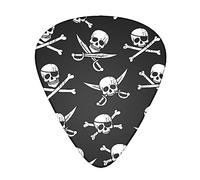 pirate Printed Guitar Picks Personalized Guitar Plectrums 12 Pcs For Acoustic Guitar Electric Guitar And Bass Bulk Guitar Pick One Size