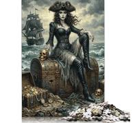 Pirate Queen Seaside Treasure Wooden Jigsaw Puzzle 500 Pieces