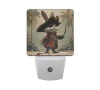 Pirate Rabbit Night Light Dusk to Dawn Sensor LED Night Dimmable Nightlight Lights Plug into Wall for Bedroom
