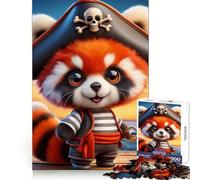 Pirate Red Panda Jigsaw Puzzles for Adults1000 Pieces Clear Logic Toy Leisure Time Perfect Cut Creative Gift (38x52cm)