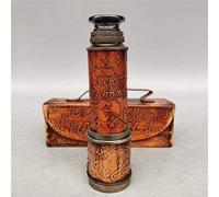 Pirate Retro Telescope Collapsible Brass Handheld monocular Spyglass for Kids and Adult Field Exploration-A