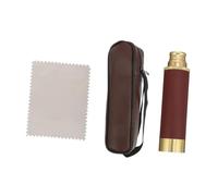 Pirate Retro Telescope Pirate Monocular Binoculars Lightweight Portable for Camping Outdoor Activities in Coffee Color with Storage Bag
