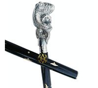 Pirate Sailor Walking Stick Chrome Finish Octopus Handle & 1 Free Antique Black Octopus Handle Wooden Canes Stick Mobility For Father's Day/Mother's Day