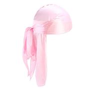 Pirate Scarf Women's Men's Headwrap Tail Bandanas Long Wide Straps Du-rag Kop Pirate Hat Bandanas for Hip-Hop Tail Satin Headscarf Pirate Cap Wave Durags Hat, pink, One Size