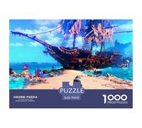 Pirate Ship 1000 Piece Jigsaws for Adults Educational Games Beautiful Home Decoration Challenge High Difficulty 70x50cm/1000pcs