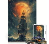 Pirate Ship Adventures Jigsaw Puzzles 1000 Piece for Teenagers Enhance Recall Relax Time Exact Edge Creative Gift (38x52cm)