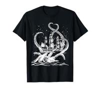 Pirate Ship And Octopus Amazing Men Women Tee Pirate T-Shirt
