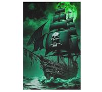 Pirate Ship,Boat 1000 Pieces Wooden Jigsaw Puzzle for Adults Puzzles Brain Exercise Challenge High Difficulty Game for Kids 78×53cm