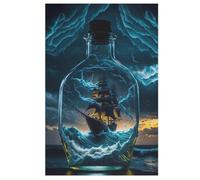 Pirate Ship,Boat Jigsaw Puzzles 1000 Pieces for Adults Kids Woodiness Puzzle Puzzle Educational Games Home Decoration Puzzle （78×53cm）