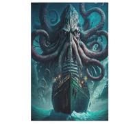 Pirate Ship,Boat Jigsaw Puzzles for Adults & Kids 1000 Piece Wooden Puzzle Precise Interlocking Educational Game Challenge Toy 78×53cm