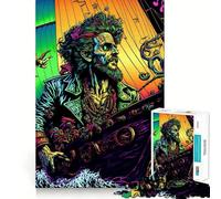 Pirate Ship Colorful 1000 Pieces Jigsaw Puzzles for Teenagers Enhance Memory Easy Leisure Firm Cut Wall Art Decor (38x52cm)
