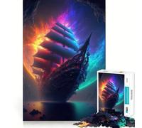 Pirate Ship In Space 1000 Piece Jigsaw Puzzles for Adults Teenagers Wise Think Toy Stress Relief Clear Cut (50x75cm)