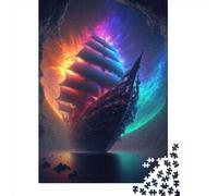 Pirate Ship In Space657 1000 Piece Puzzles For Adults Creative Rectangular Puzzle Wooden Puzzle Puzzle Jigsaw for Friends Family 1000pcs (75x50cm)