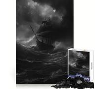 Pirate Ship in The Storm 1000 Pieces Jigsaw Puzzles for Teenagers Improve Memory Mental Relax Sharp Edge Creative Gift (38x26cm)